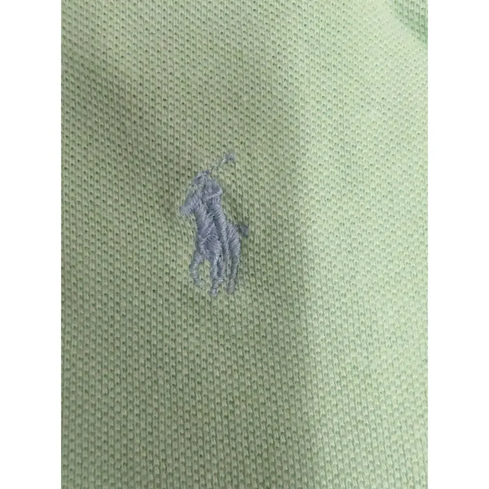 Vintage Polo Ralph Lauren Men’s L Lime Green Cotton Pique Shirt USA Fabric